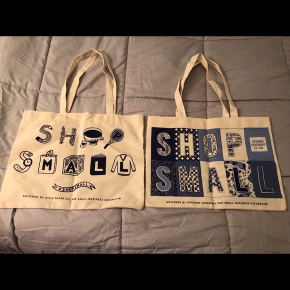 Handbags - 2 Shop Small Canvas Tote Bags Handbags - 2 Shop Small Canvas Tote Bags